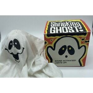 Vintage RARE Gemmy Sound Activated Shrieking Ghost Lights & Sounds With Box-SH12